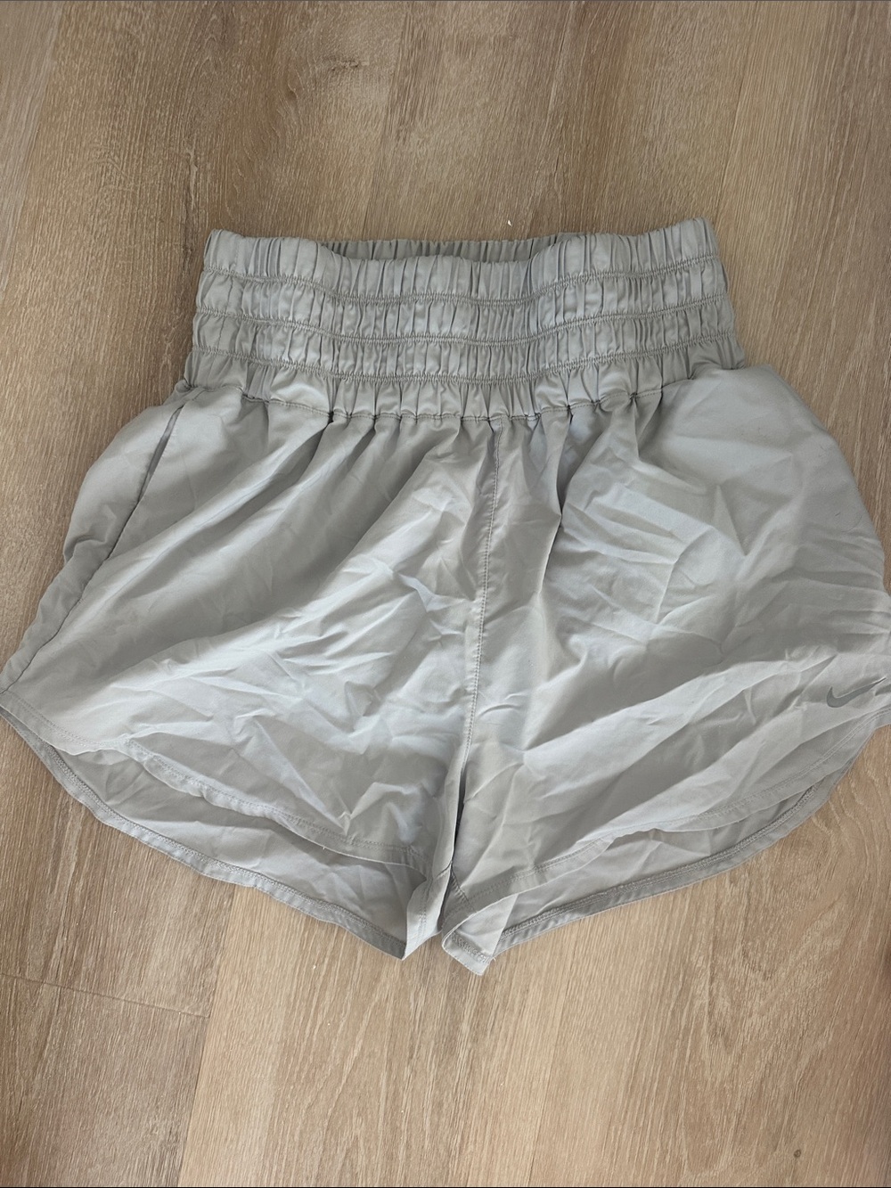 Nike Women’s Pale Gray Elastic Waist Athletic Shorts